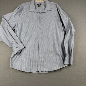 Calvin Klein Men's Blue Gingham Button Down Shirt XXL 2XL Blue